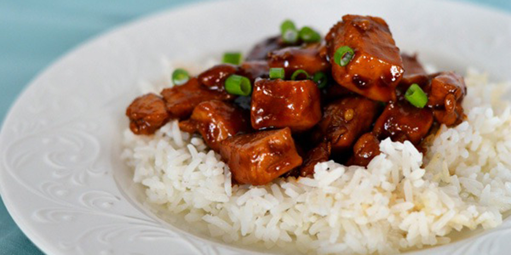 Chinese Bourbon Chicken and Rice
