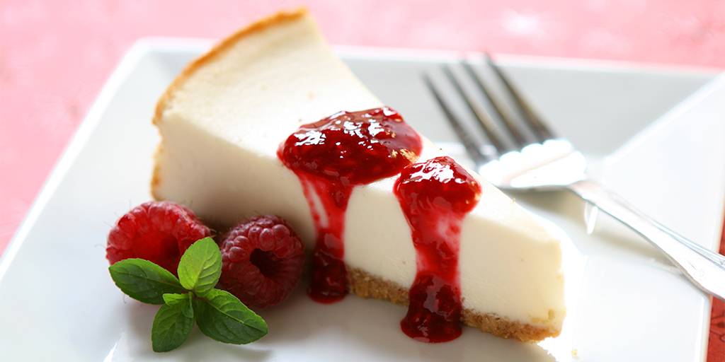 Goat Cheese Cheesecake with Raspberry Jalapeño Coulis