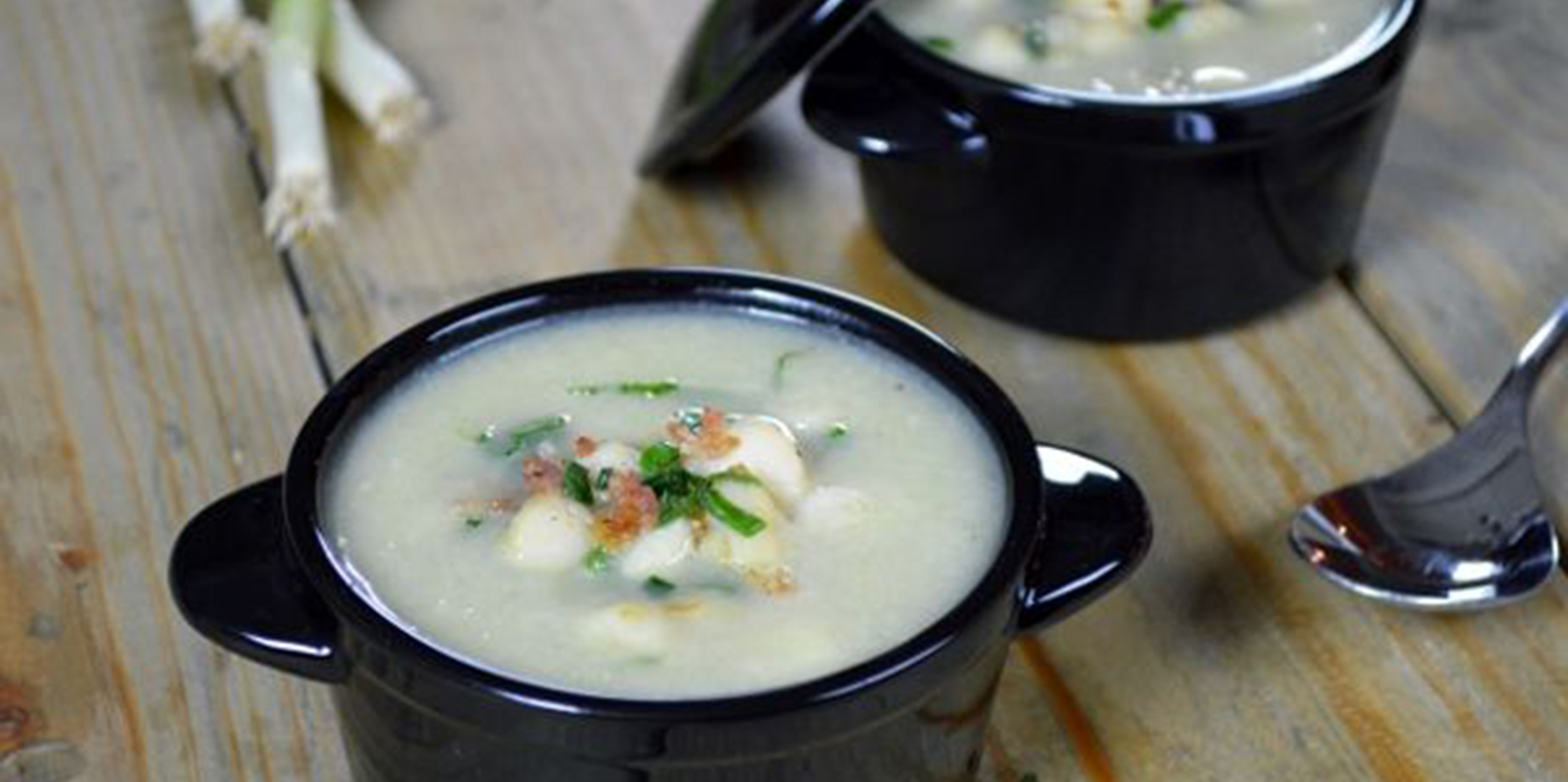 Brazilian Cream of Chayote Squash with Scallops